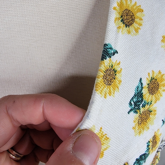 Vintage 90s Sunflower Denim A. Byer Sleeveless button Up Womens XS Dress - Picture 5 of 8